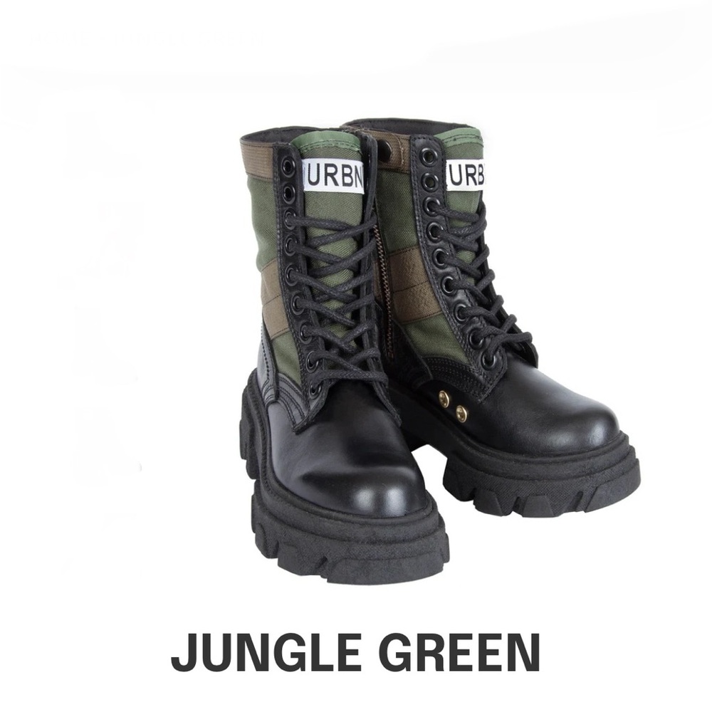 URBNKICKS JUNGLE GREEN BOOTS - Picture 3 of 6